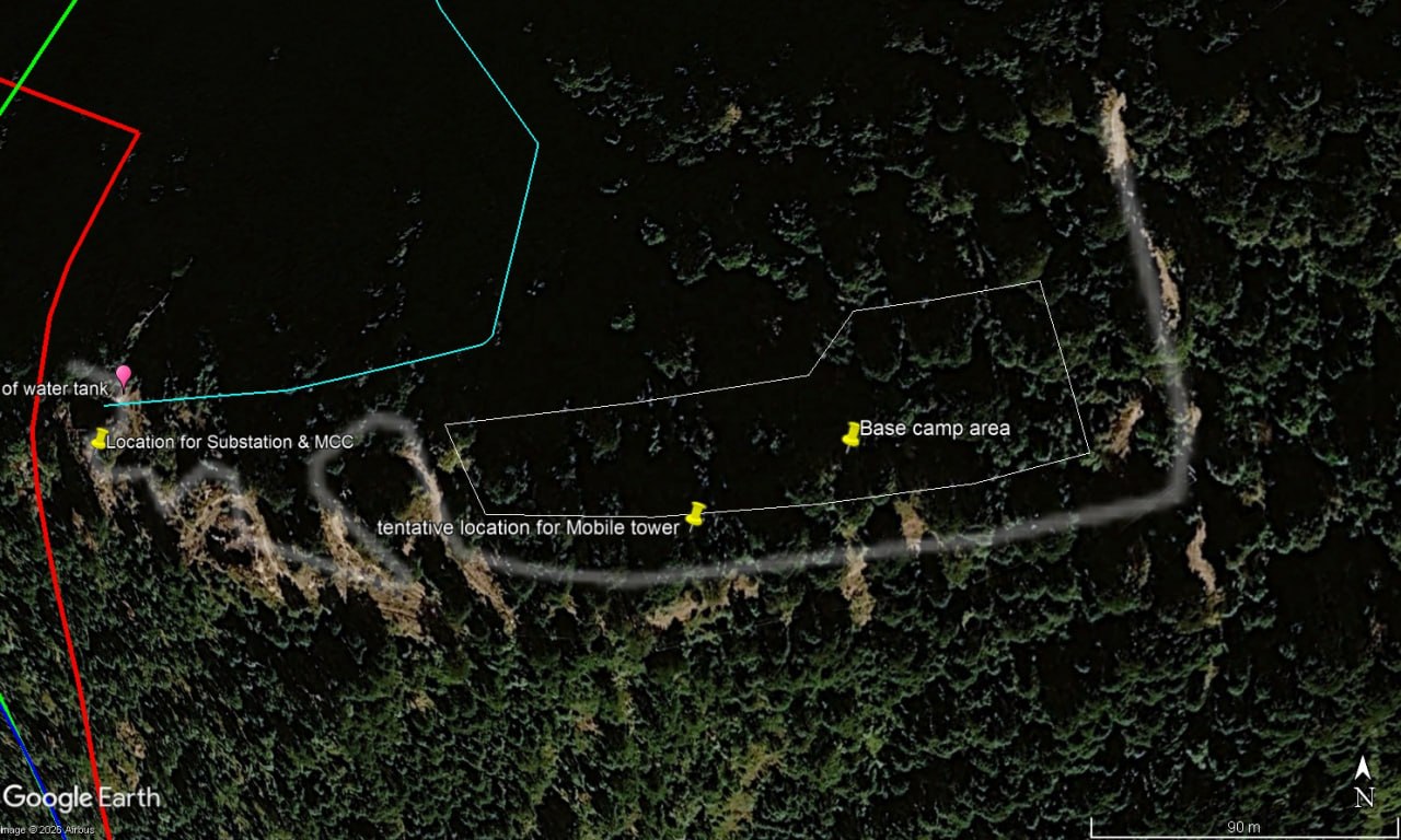 Kailash site map and operating layout
