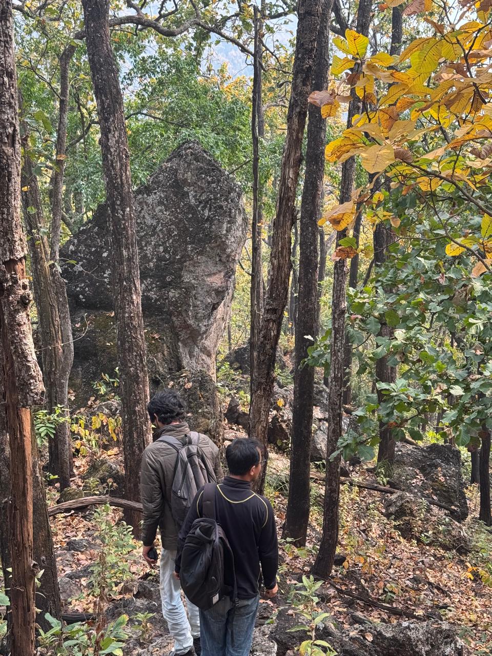 Large rock outcrop documented inside the Bagmati, Makwanpur iron prospecting area