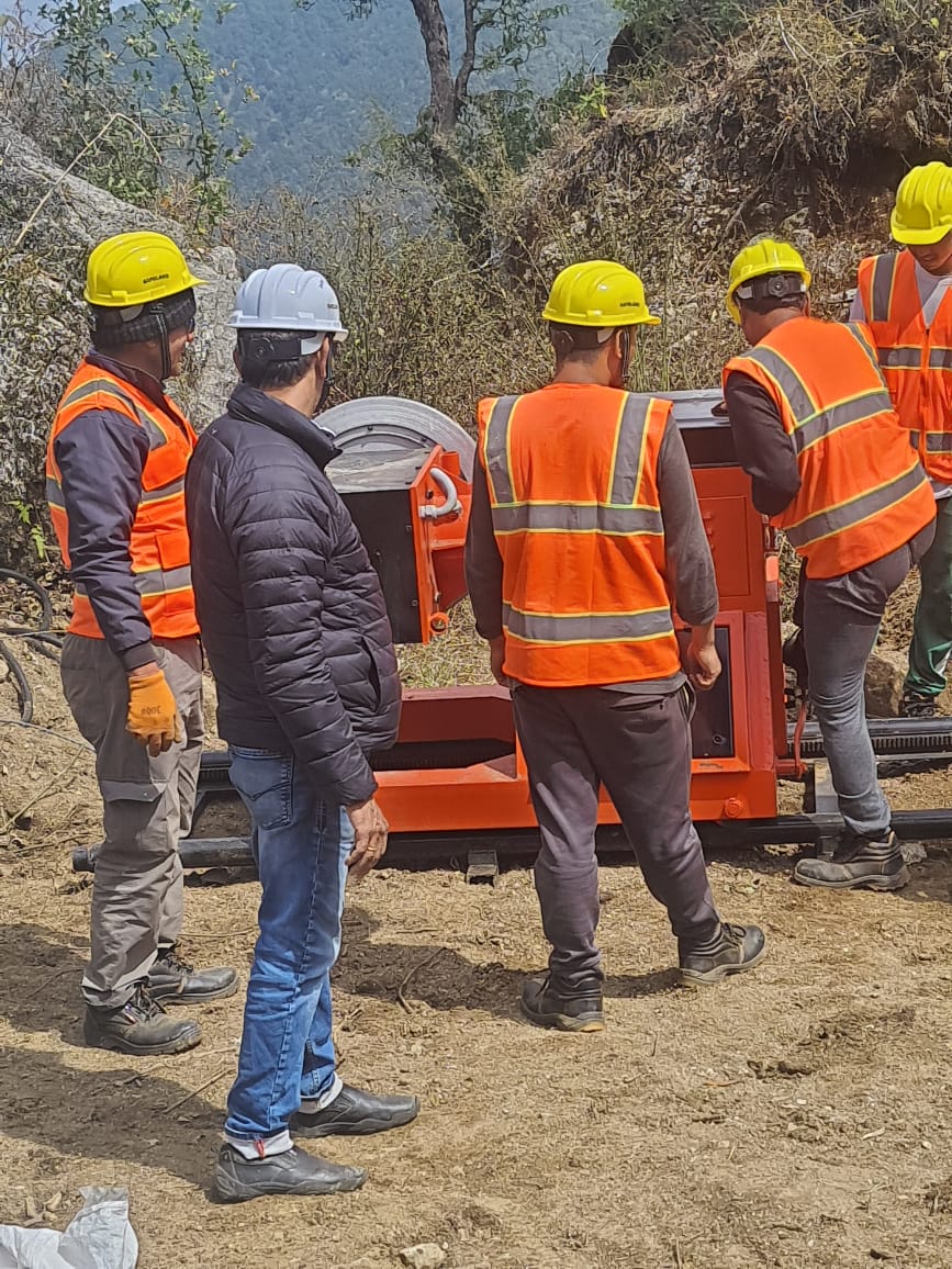 Granite operation with machinery active at the Kailash location