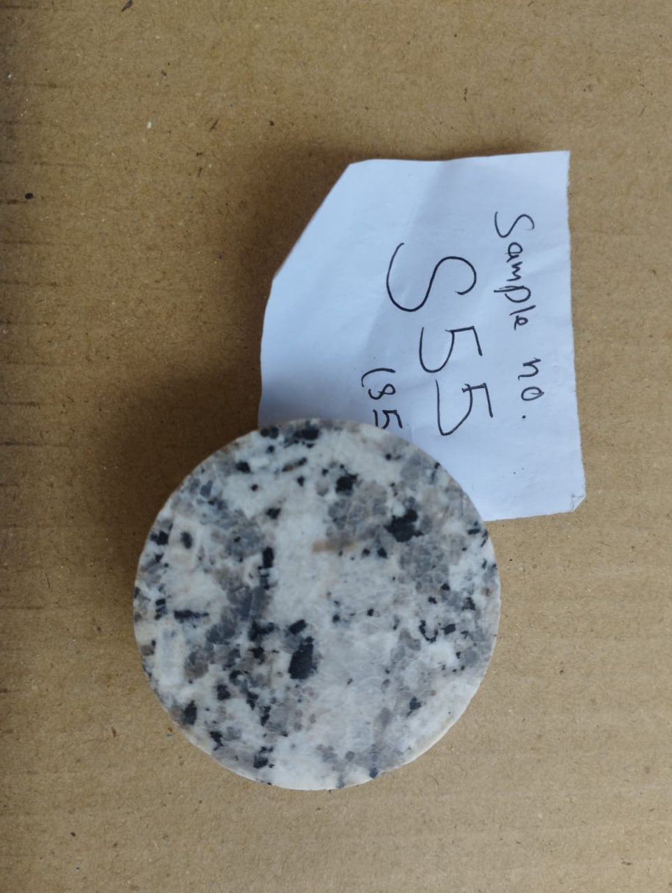Granite sample core S55