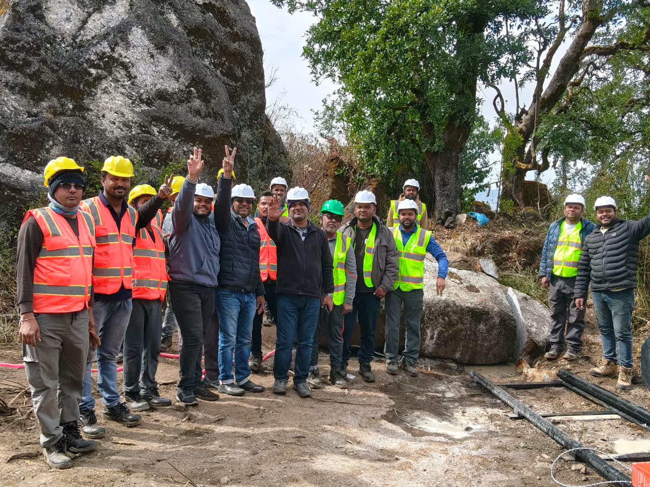 Big Plus team at the Kailash site